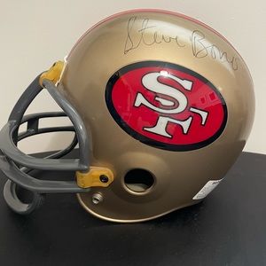 NFL Vintage San Francisco Full-Size Riddle Helmet signed by Steve Bono.